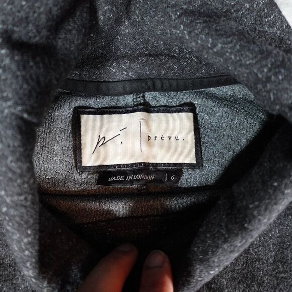 Prevu Studio London Turtleneck Sweatshirt Womens Size 6 Cropped Gray - Picture 3 of 10